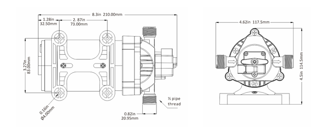 34款隔膜泵安装尺寸图