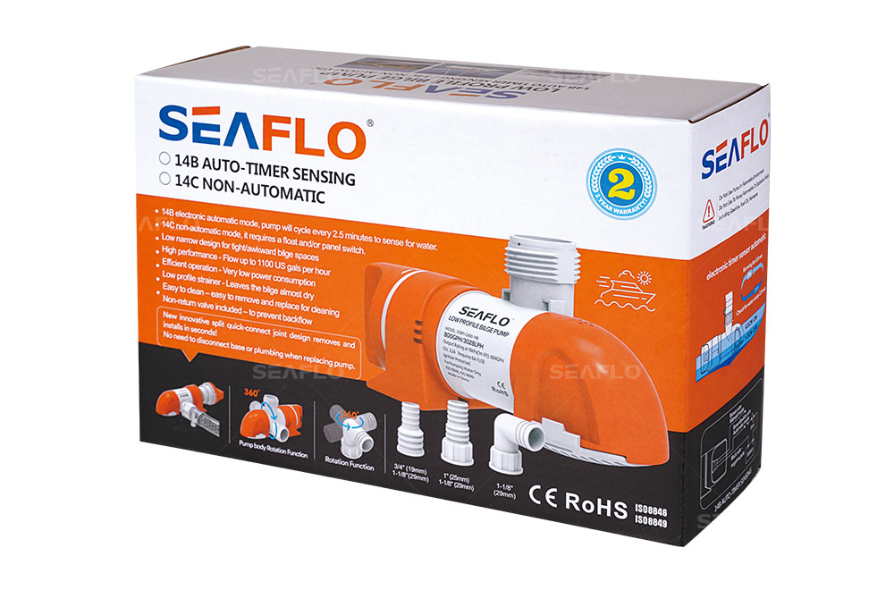 SEAFLO 14B Series Narrow Low Profile Time Sensing Automatic